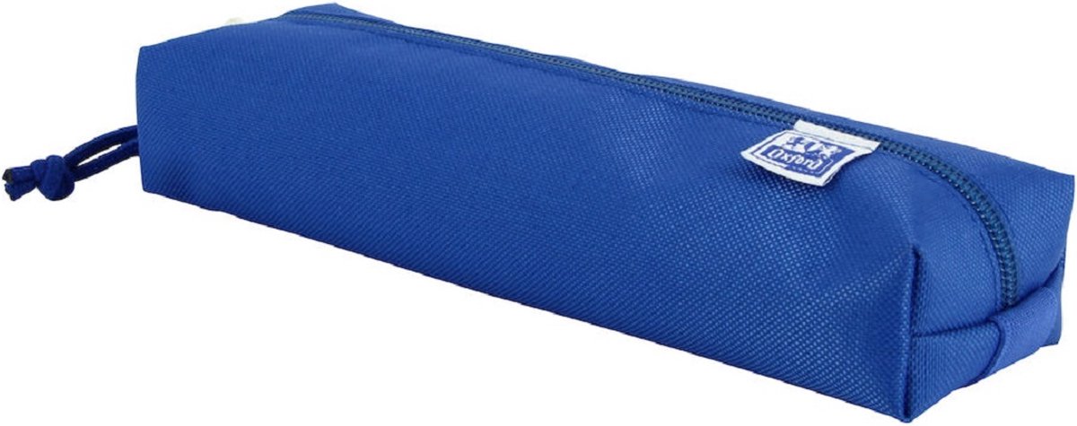 Trousse à crayons Oxford - bleu avec élastique - trousse à stylos rectangulaire 22cm - trousse à crayons garçons - trousse à crayons filles