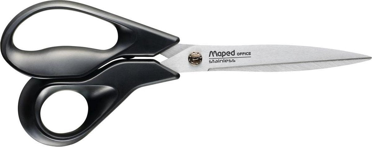 Maped office advanced ciseaux verts 21 cm - asymétriques - noirs
