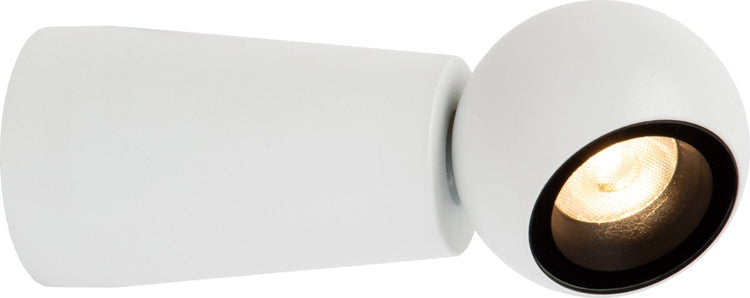 Lucide ipsos - applique salle de bain - led - 1x6w 2700k - ip54 - blanc