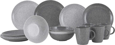 Vaisselle Gimex solid line - granit - gris - 16 pièces