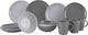 Vaisselle Gimex solid line - granit - gris - 16 pièces