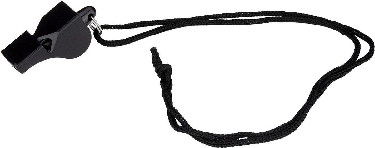 Sifflet d'arbitre Avento sans ballon - plastique - noir