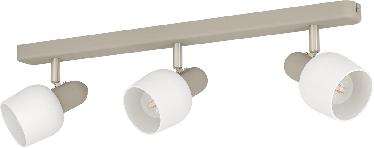 Spot Eglo corato - e14 - 52 cm - blanc|beige - acier|verre