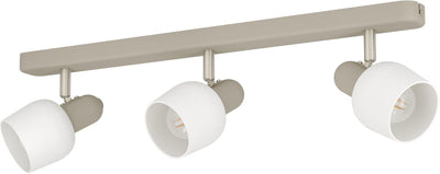 Spot Eglo corato - e14 - 52 cm - blanc|beige - acier|verre
