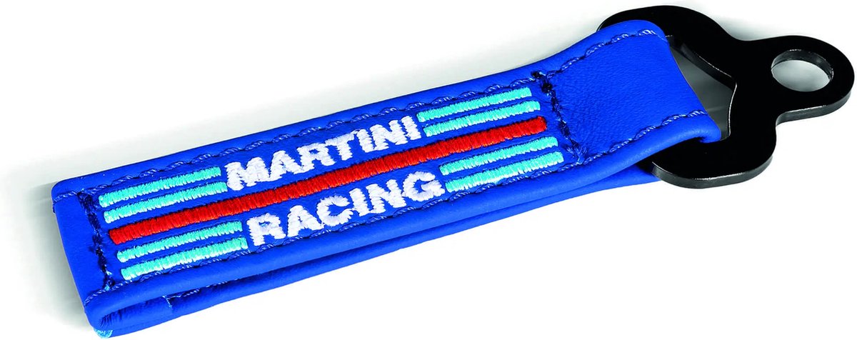 Sparco martini racing porte-clés martini racing en cuir - bleu - taille taille unique