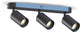 Plafonnier Calex - 3 lumières - spot en saillie - ovale - noir - or