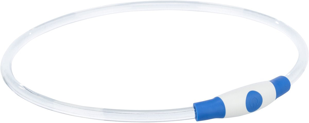 Collier de trixie USB lumière flash lumineuse tpu rechargeable bleu
