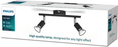 Spot en saillie Philips LED Philips Limali - 2 lumières - noir