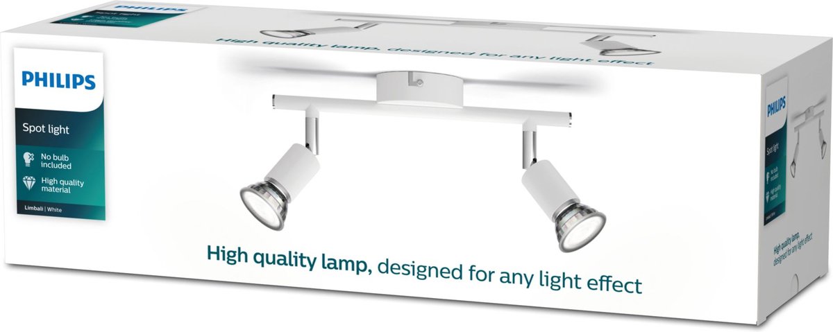Spot en saillie Philips LED Philips Limali - 2 lumières - blanc