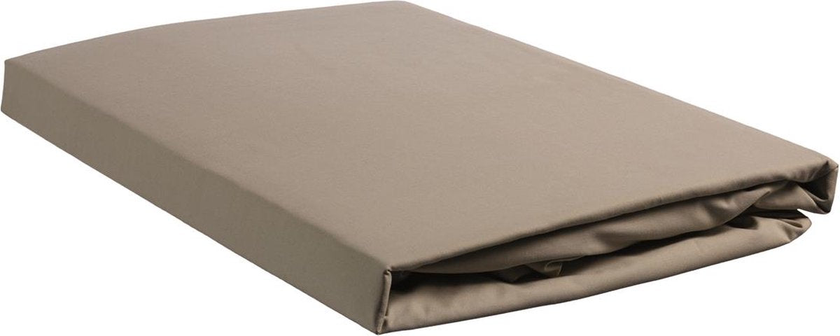 Beddinghouse - percale de coton - surmatelas fendu - drap-housse - 160x220 cm - taupe