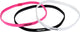 Avento élastique pour cheveux de sport - 3 pièces - rose noir blanc - antidérapant