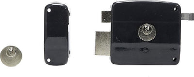 Axa serrure de porte en saillie 7490 din droite gris