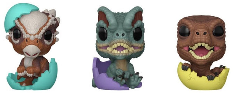 Funko Jurassic Park Pocket Pop! figurine en vinyle oeuf de Pâques pack de 3 dinosaures 4 cm