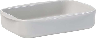 Eva trio - plat à pâtisserie legio nova 24x17 cm - porcelaine - argent -