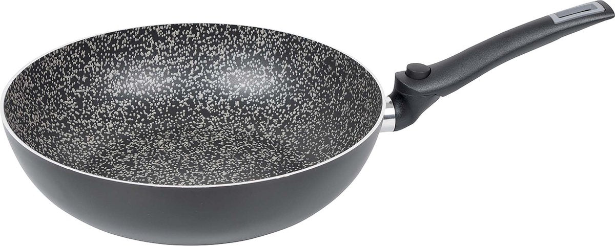 Bo-camp - poêle wok - tourner - poignée de poêle pliante - ø 28 cm