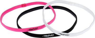 Avento élastique pour cheveux de sport - 3 pièces - rose noir blanc - antidérapant