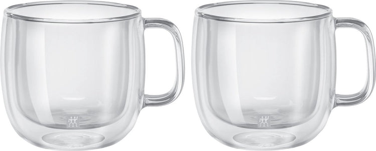 Verre à cappuccino à double paroi Zwilling Sorrento 450 ml avec jeu d'oreilles 2 39500-113