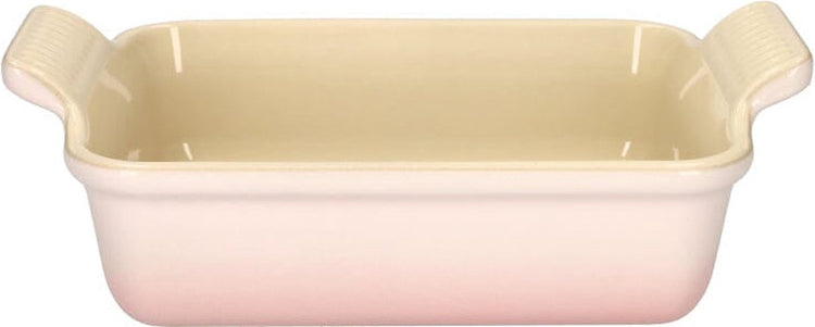 Plat à four Le Creuset 19 cm - 1,1 l - faïence - rose coquillage - rectangle