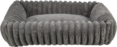 Trixie Dog Basket Lonni Rib Velvet Angular Grey