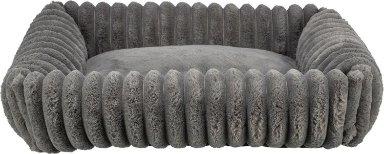 Trixie Dog Basket Lonni Rib Velvet Angular Grey