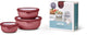 Mepal - coffret de conservation multi bols cirqula - 350 + 750 + 1250 ml - rond - mauve vif