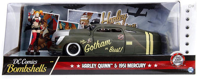 Jada jouets 1951 mercure - harley quinn - bombes de bandes dessinées dc - jada 1:24