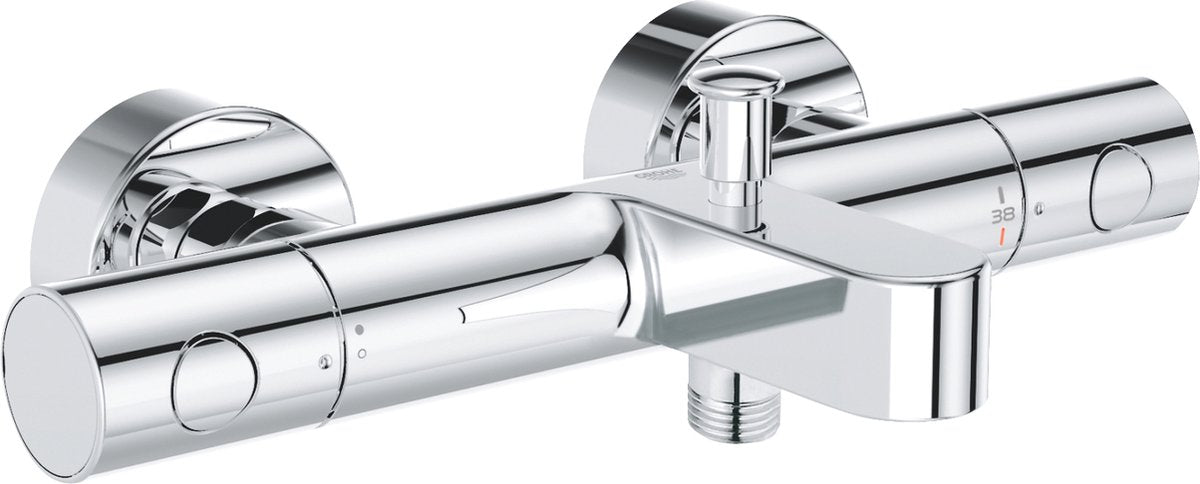 Robinet de bain thermostatique Grohe Precision Get - 15 cm - économie d'eau - raccords inclus - chrome