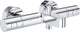 Robinet de bain thermostatique Grohe Precision Get - 15 cm - économie d'eau - raccords inclus - chrome