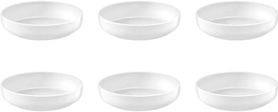 Médard de noblat - yaka blanc - assiette à salade et pâtes 20 cm - 6 pièces - porcelaine