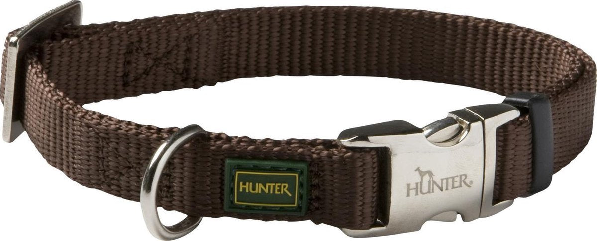 Collier pour chien Hunter vario basic alu-strong - 45-65 cm - nylon - marron