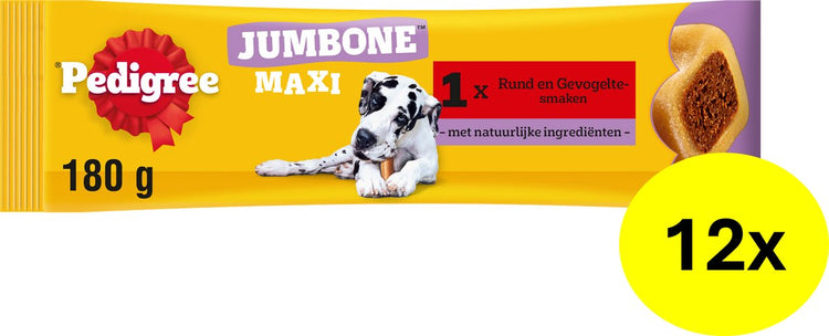 Snacks pour chiens Pedigree - maxi jumbone - volaille de bœuf - 12 pièces