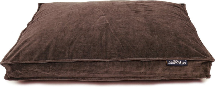 Lex max royal velours - coussin pour chien - lit parc - chocolat - 90x65cm