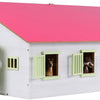 Kids Globe Globe Horse stable rose avec 7 boîtes, 1:24