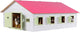 Kids Globe Globe Horse stable rose avec 7 boîtes, 1:24
