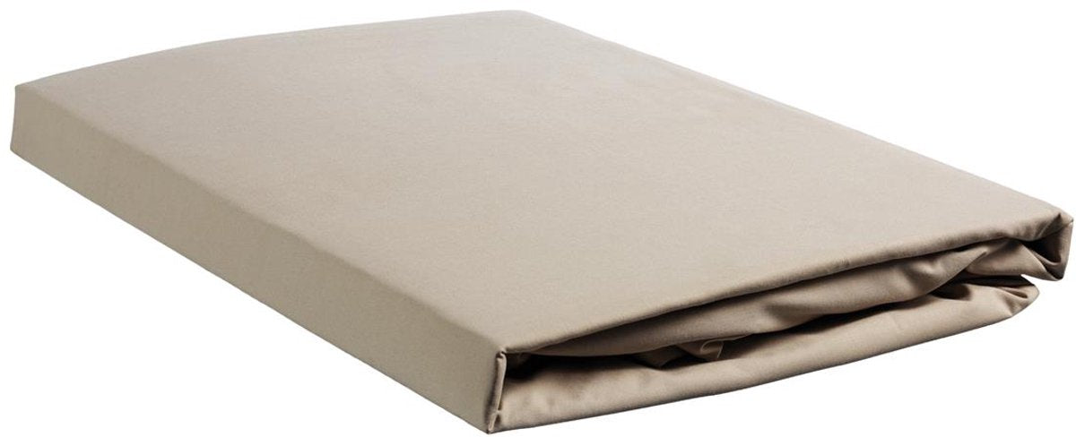 Ambiante - coton - drap housse - 140x200 cm - taupe