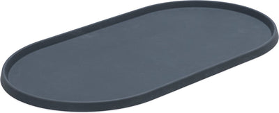 Designed by lotte oona set de table chien chat - set de table bol à nourriture - passe au lave-vaisselle - silicone - anthracite - 45x25x1,5 cm