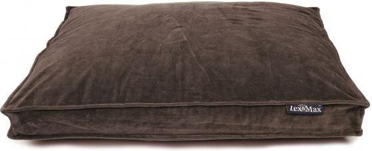 Lex max royal velours - coussin pour chien - lit parc - chocolat - 75x50cm
