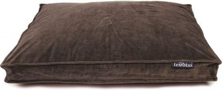 Lex max royal velours - coussin pour chien - lit parc - chocolat - 75x50cm