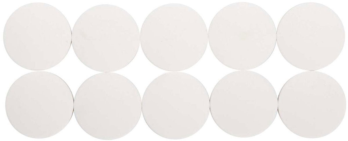 Aimant Maul rond 10 pièces 2,5 kg plastique ferrite bruchsicher erodiert lackiert ø 3,8 x 1,55 cm blanc
