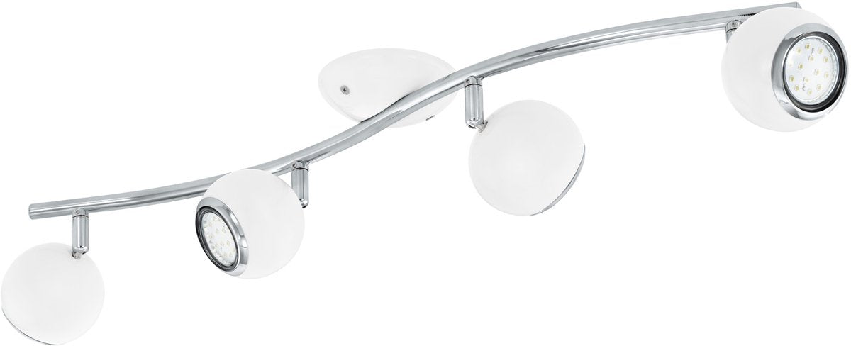 Eglo bimeda - spot - 4 lumières - blanc, chrome