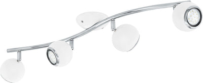 Eglo bimeda - spot - 4 lumières - blanc, chrome