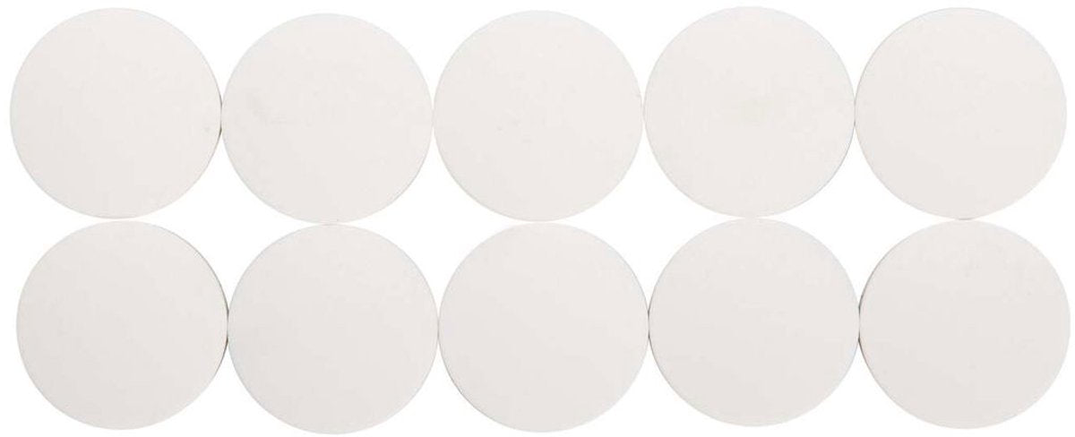 Aimant Maul rond 10 pièces 2,5 kg plastique ferrite bruchsicher erodiert lackiert ø 3,8 x 1,55 cm blanc