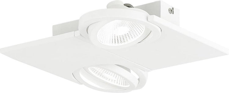 Eglo design brea - spot - 2 lumières - blanc, clair