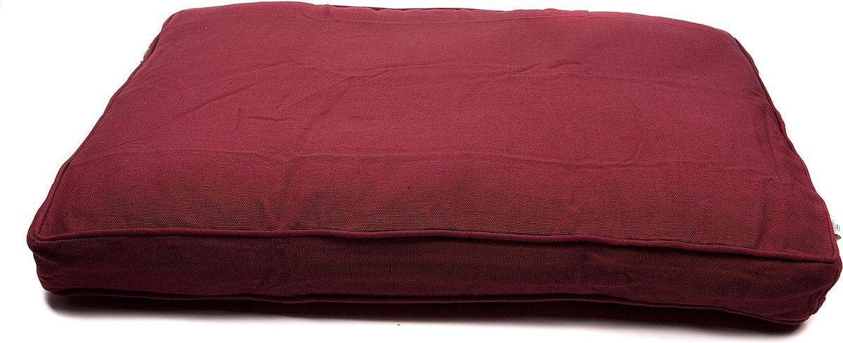 Lex max coussin pour chien alexander rouge bordeaux - lit parc - 90 x 65cm