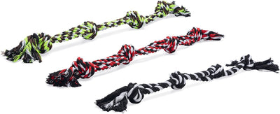 Beeztees corde à fil bino xxl - jouet pour chien - 4 noeuds - 100 cm