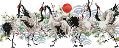 Diamond dotz® peinture diamant adultes - pierres rondes - paquet complet - passe-temps - - dd8.011 - animaux - danse des oiseaux 77 x 32 cm