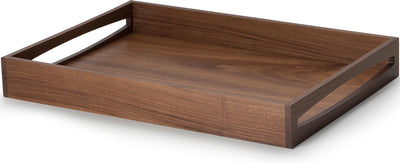 Plateau rectangulaire Continenta en noyer massif 49x35cm