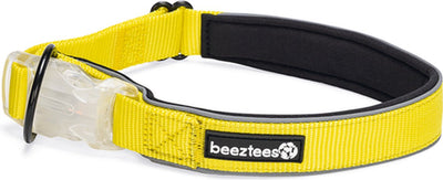 Beeztees équipement de sécurité parina - collier pour chien - nylon - jaune - 45-50x2,5 cm