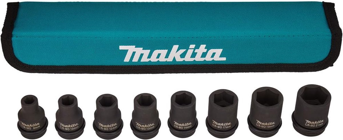 Makita e-02989 jeu de douilles à chocs 8 pièces en étui