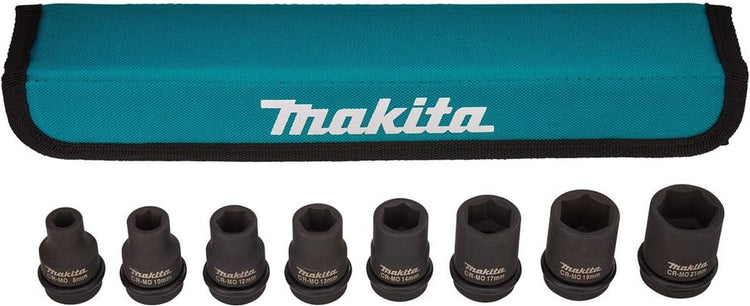 Makita e-02989 jeu de douilles à chocs 8 pièces en étui